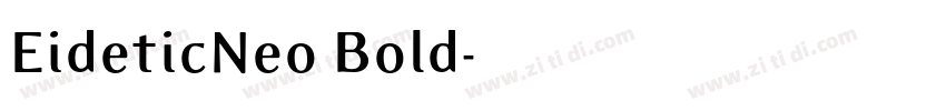 EideticNeo Bold字体转换